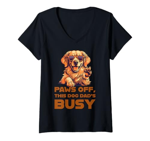 Damen Lustiges Geschenk für Hundeliebhaber T-Shirt mit V-Ausschnitt Damen Lustiges Geschenk für Hundeliebhaber T-Shirt mit V-Ausschnitt von Dog Dad Merchandise