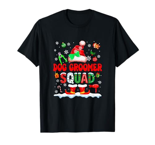 Hundefriseur-Kostüm für Damen, Weihnachtsmannkostüm, Fliege T-Shirt von Dog Groomer Christmas Costume