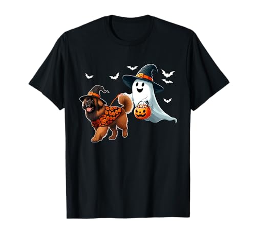 Boo Ghost mit Leonberger als Hexe, Halloween-Besitzer, Kinder T-Shirt Boo Ghost mit Leonberger als Hexe, Halloween-Besitzer, Kinder T-Shirt von Dog Halloween Costume