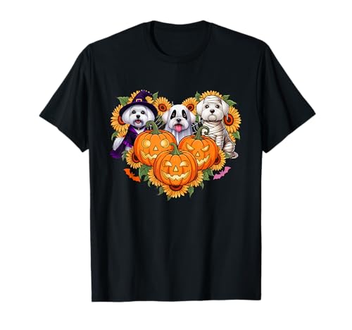 Drei Halloween Malteser Cosplay Hexe Boo Mama T-Shirt Drei Halloween Malteser Cosplay Hexe Boo Mama T-Shirt von Dog Halloween Costume