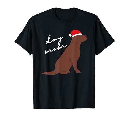 Choc Labrador Retriever Hund Mama Weihnachten T-Shirt von Dog Lover Collection