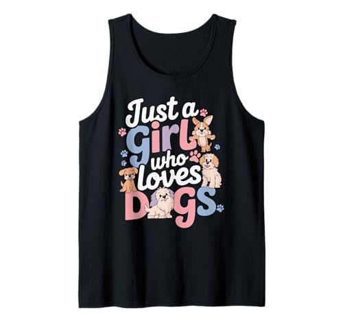 Dog Mom Design - Just a Girl Who Loves Dogs Tank Top Dog Mom Design - Just a Girl Who Loves Dogs Tank Top von Dog Lover Design Ideas Co.
