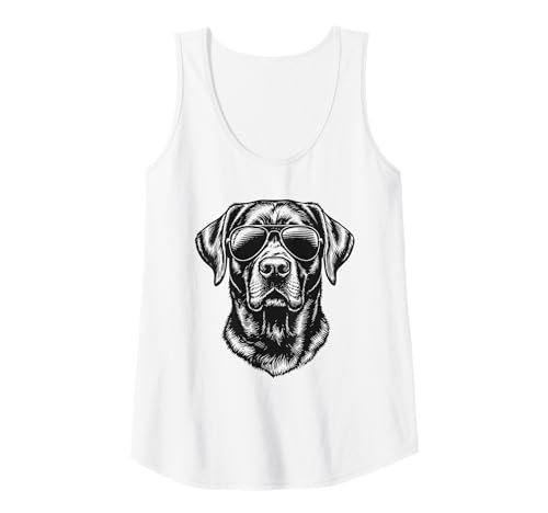 Damen Black Lab Labrador Retriever Hund in Sonnenbrille Tank Top Damen Black Lab Labrador Retriever Hund in Sonnenbrille Tank Top von Dog Lover Pet Owner Outfits Gifts