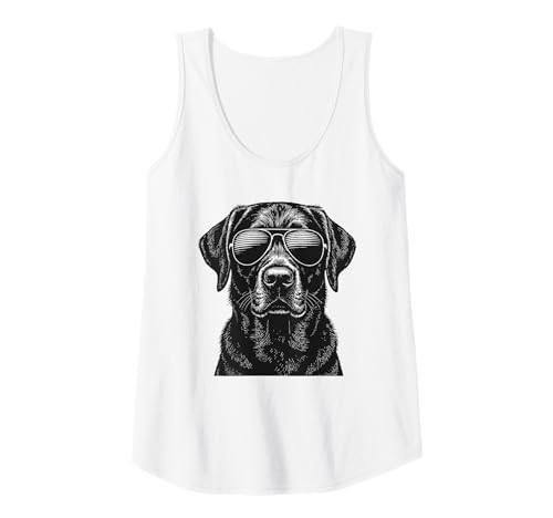 Damen Black Lab Labrador Retriever Hund in Sonnenbrille Tank Top Damen Black Lab Labrador Retriever Hund in Sonnenbrille Tank Top von Dog Lover Pet Owner Outfits Gifts