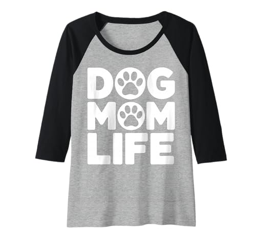 Damen Hund Mama Leben Niedlich Haustier Besitzer Tier Mutter Damen Raglan von Dog Mom Gifts