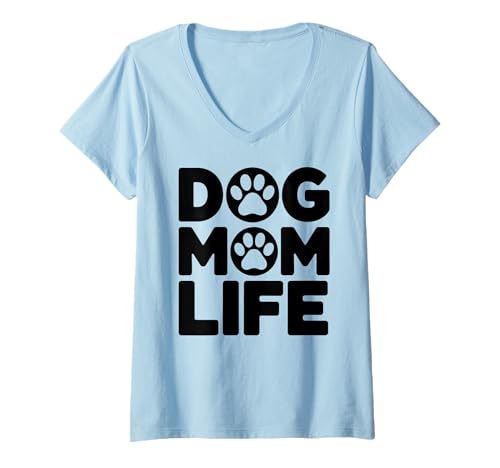 Damen Niedlicher Hund Mama Leben Haustier Besitzer Tier Mutter Damen T-Shirt mit V-Ausschnitt von Dog Mom Gifts