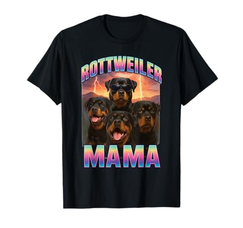 Rottweiler Mama T-Shirt Rottweiler Mama T-Shirt von Dog Mom Rottweiler Mom