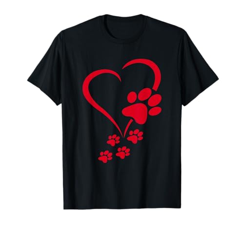 Dog Paws Hearts Baby Dogs Hundepfoten-Design T-Shirt Dog Paws Hearts Baby Dogs Hundepfoten-Design T-Shirt von Dog Puppies & Paw Print Dog Lovers