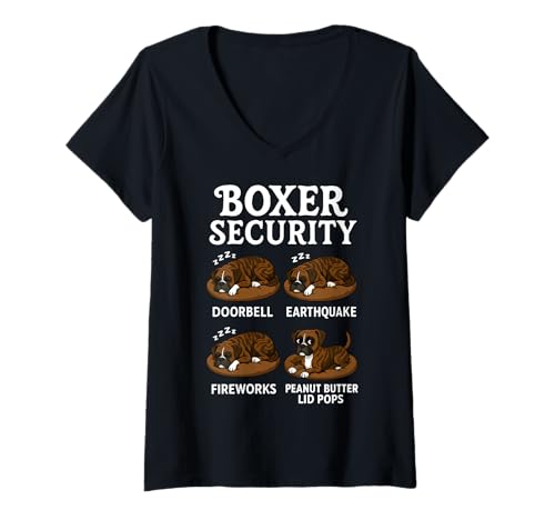 Damen Boxer Security T-Shirt mit V-Ausschnitt Damen Boxer Security T-Shirt mit V-Ausschnitt von Dog Security