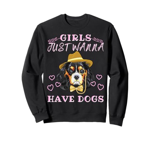 Mädchen wollen einfach Hunde haben Sweatshirt von Dog Tee For Girls