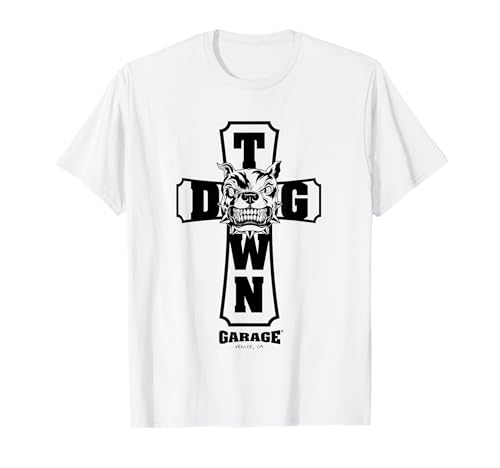 Herren DogTown Garage Cross Christian T-Shirt T-Shirt von Dog Town Garage