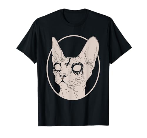 Death Metal Sphynx Katze, Satanic Kleidung für Männer und Frauen T-Shirt Death Metal Sphynx Katze, Satanic Kleidung für Männer und Frauen T-Shirt von Dog and Cat shirt
