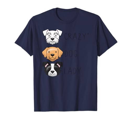 Lustiger verrückter Hund Lady Mom Frauen Mädchen T-Shirt Lustiger verrückter Hund Lady Mom Frauen Mädchen T-Shirt von DogAxis1