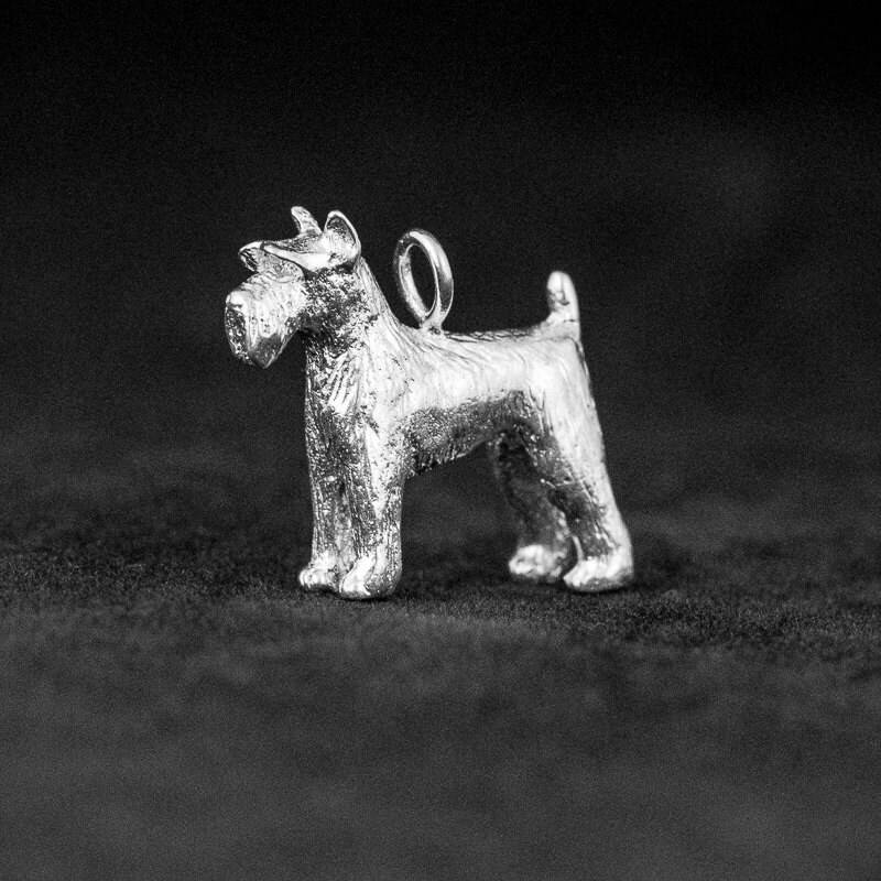 Schnauzer Sterling Silber Charm Anhänger von DogCharms