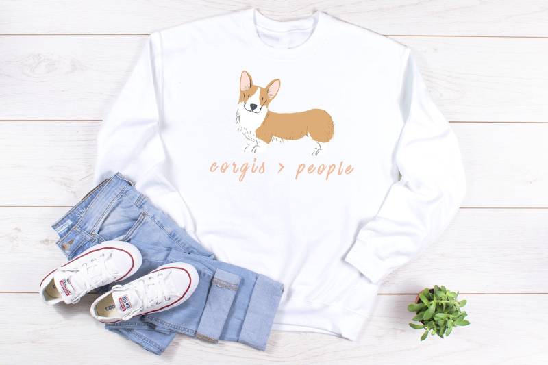 Corgis Over People Unisex Sweatshirt - Multiple Colors von DogSociety