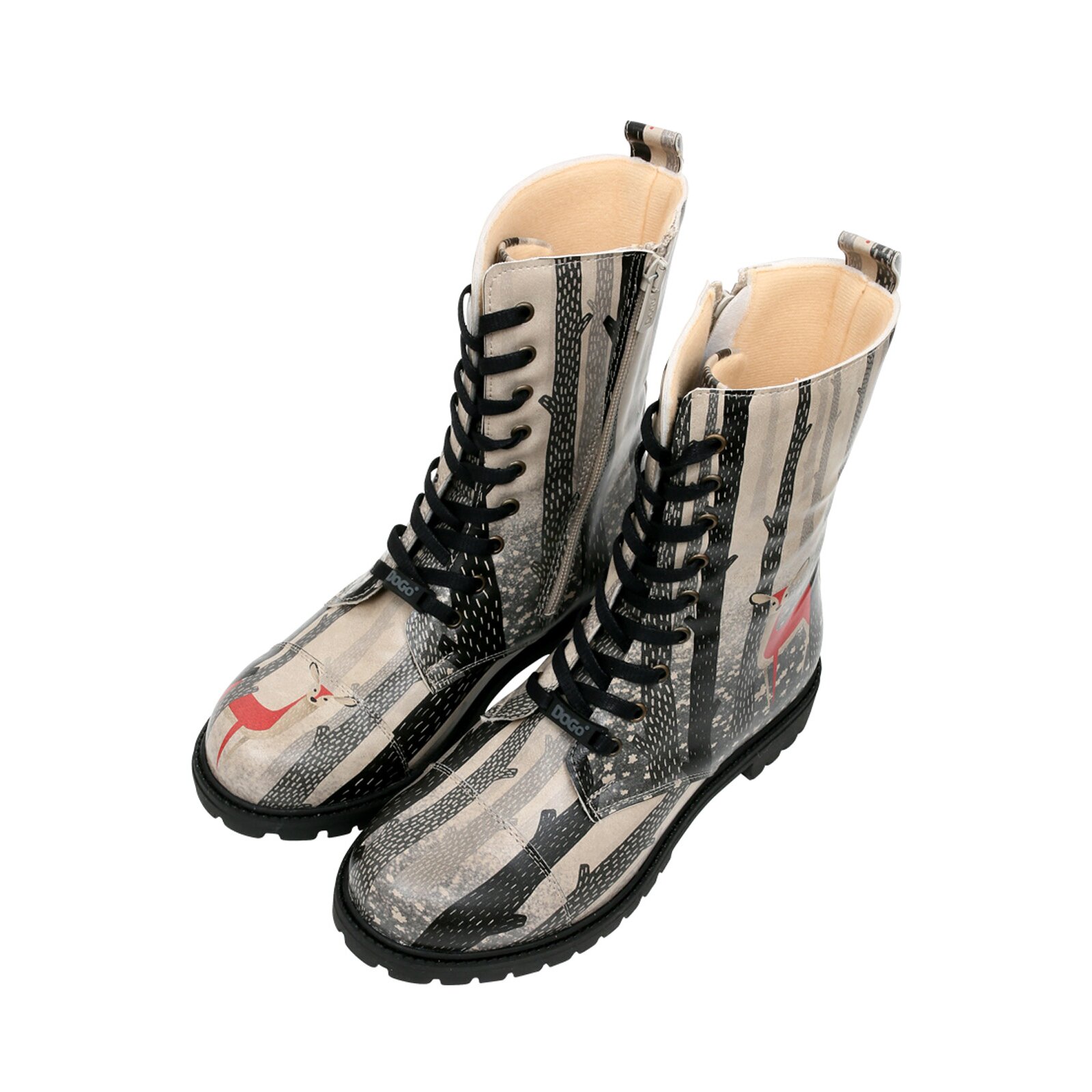 DOGO Schnürboots "Damen Zipsy You Are The Colour Of My Life Vegan Damen Stiefel /", Vegan von Dogo