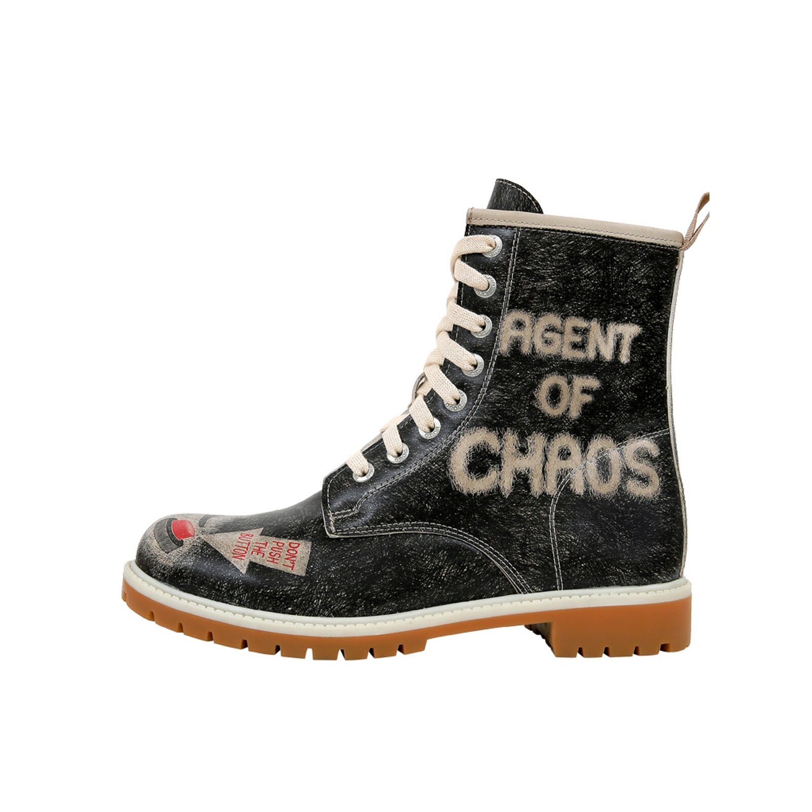 DOGO Schnürboots "Long Boots Schnürstiefel Agent Of Chaos Damen Stiefeletten," Handgefertigt von Dogo