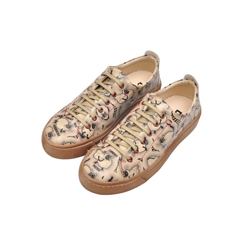 DOGO Sneaker "Sneaky Schnürsneaker Life Is Better With A Cat Damen Sneaker" Handgefertigt DOGO Sneaker "Sneaky Schnürsneaker Life Is Better With A Cat Damen Sneaker" Handgefertigt von Dogo