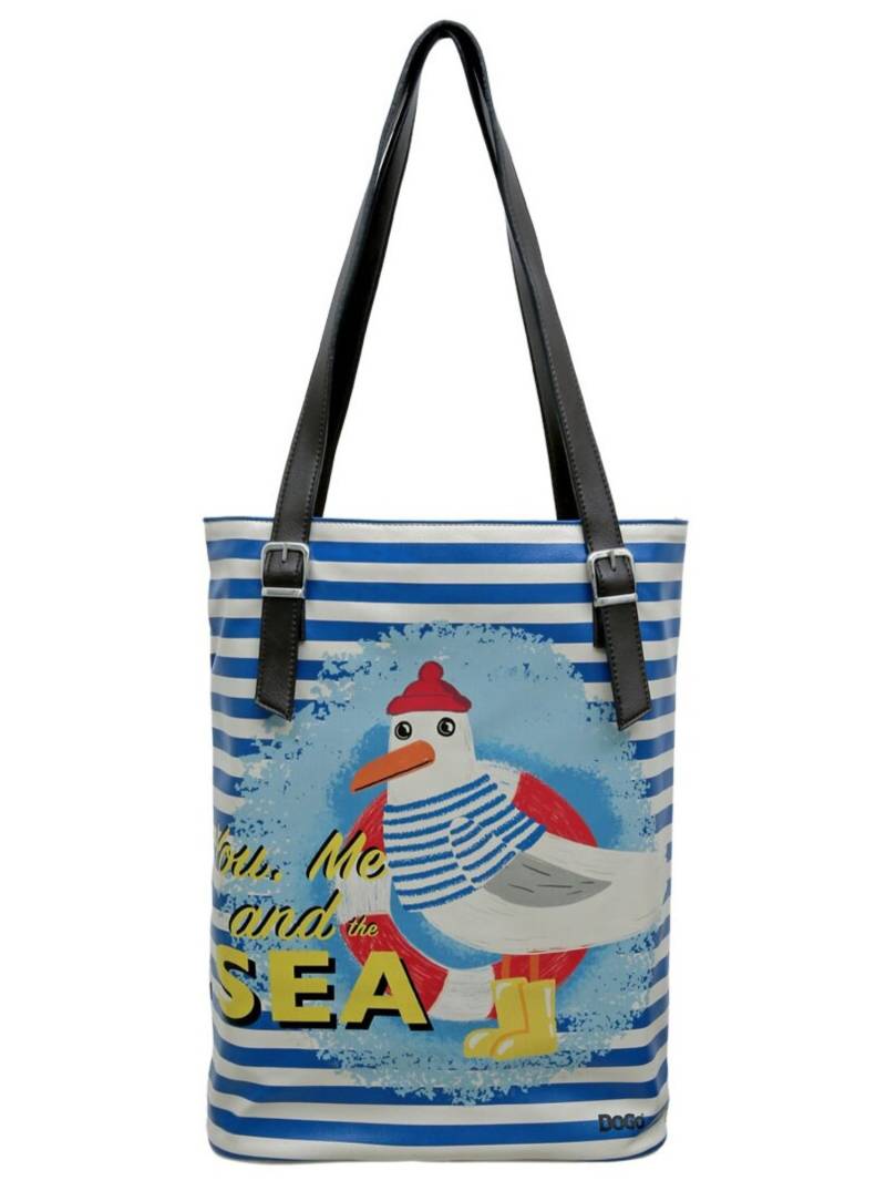 DOGO Umhängetasche "Tall Bag Damen Schultertasche You, Me And The Sea Damen" Handgefertigt von Dogo