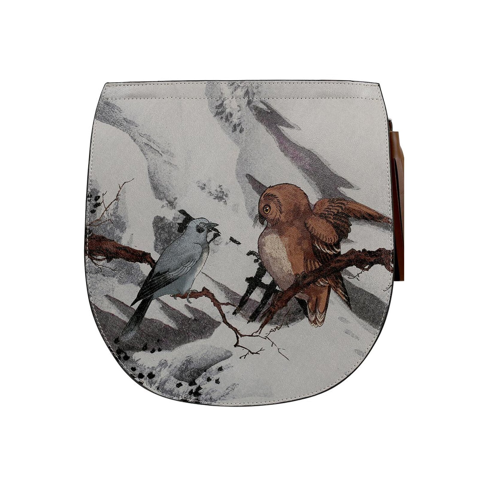 DOGO Umhängetasche "Ivy Bag Umhängetasche Chatting On A Branch Damen Schultertasche" Handgefertigt von Dogo