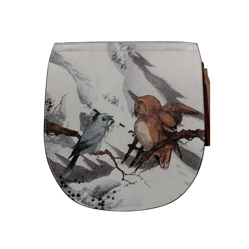 DOGO Umhängetasche "Ivy Bag Umhängetasche Chatting On A Branch Damen Schultertasche" Handgefertigt von Dogo