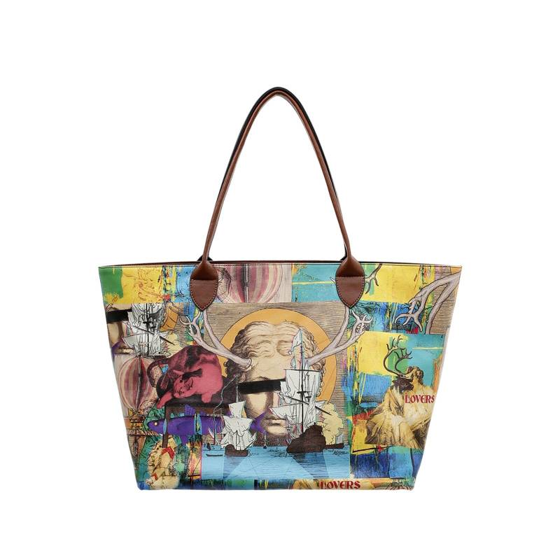 DOGO Weekender "Weekender Schultertaschen Ancient Tales Damen Schultertasche" Handgefertigt von Dogo