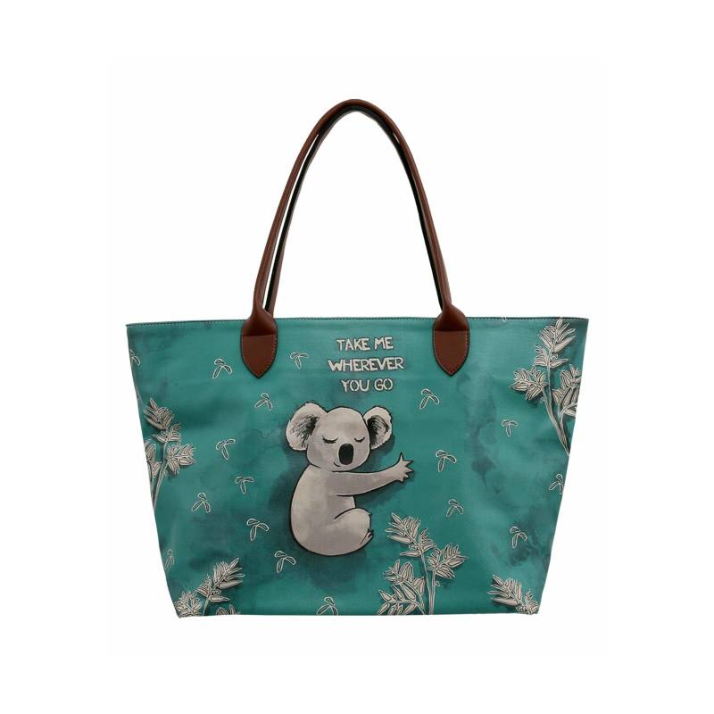DOGO Weekender "Weekender Schultertaschen Koala Hug Damen Schultertasche" Handgefertigt von Dogo