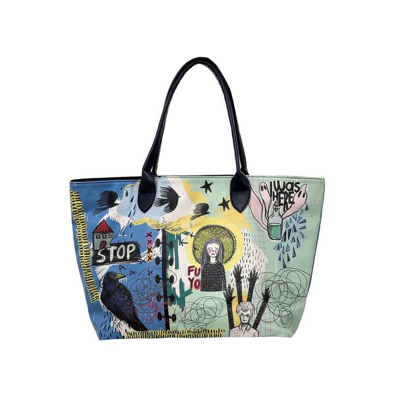 DOGO Weekender "Weekender Schultertaschen I Was Here Damen Schultertasche" Handgefertigt von Dogo