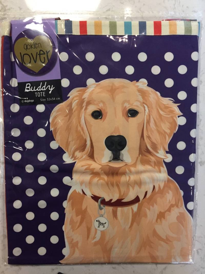 Golden Retriver Einkaufstasche Mit Pin Golden Retriver Einkaufstasche Mit Pin von Dogolovesf