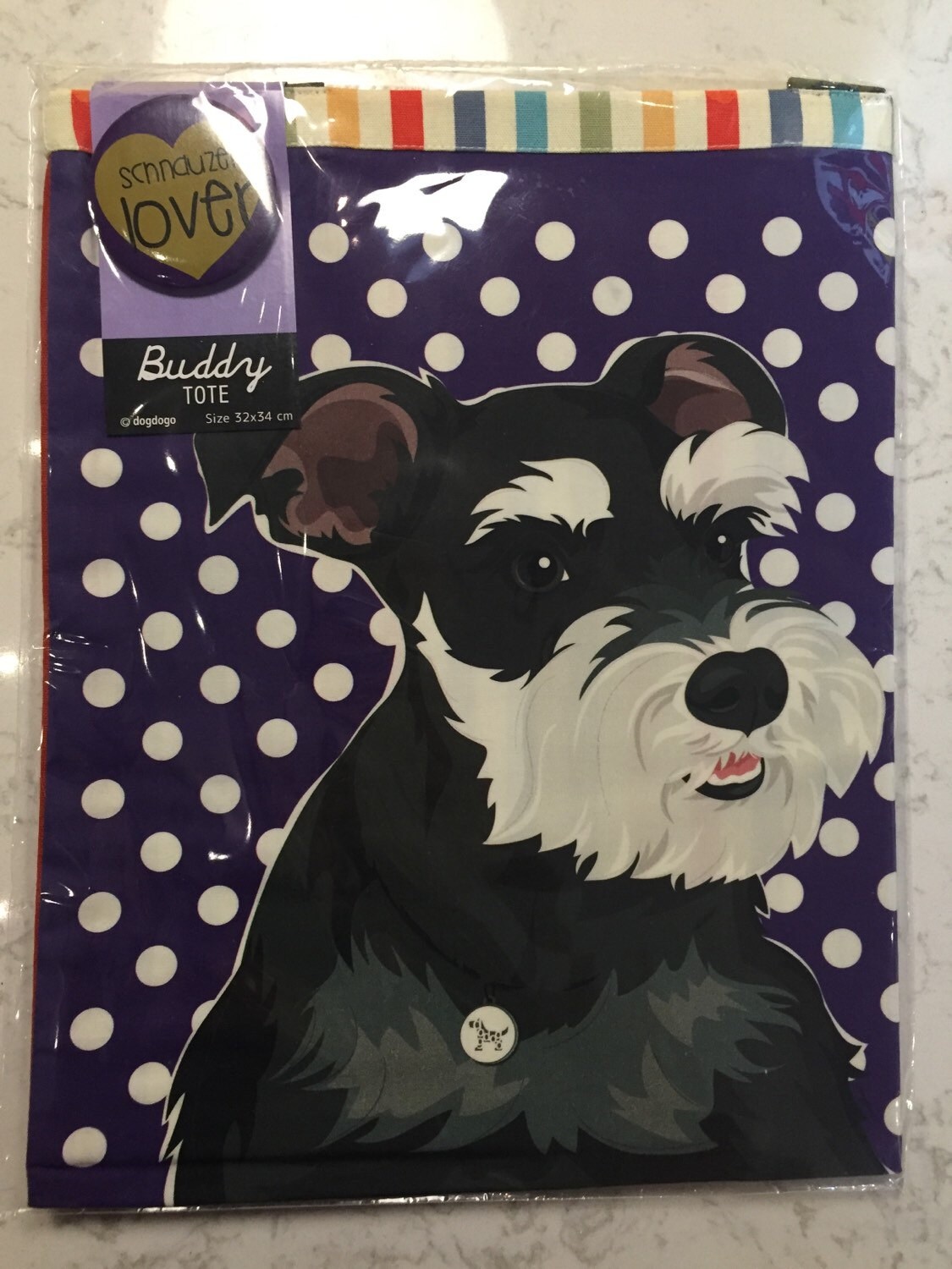 Schnauzer-Einkaufstasche Mit Pin Schnauzer-Einkaufstasche Mit Pin von Dogolovesf