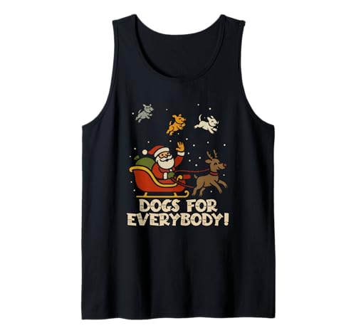 Dogs for Everybody Pyjama Weihnachten Hund Xmas Women Santa Tank Top von Dogs For Everybody Pajama Christmas Dog