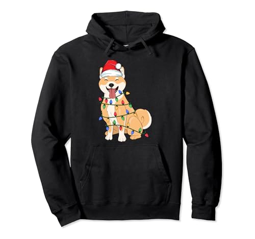 Shiba Inu Weihnachtslichter, für Hundeliebhaber, Welpen, Weihnachten, Kinder, Jungen Pullover Hoodie von Dogs by 14th Floor