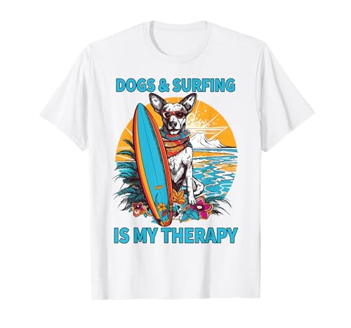 Dogs & Surfing is My Therapy Summer Vibes Herren Damen Kinder T-Shirt Dogs & Surfing is My Therapy Summer Vibes Herren Damen Kinder T-Shirt von Dogs & Surfing Is My Therapy Summer Vibes Tees