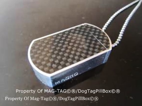©® Dog Tag Pill Box Mil-Spec Kohlefaser Inlay Limited Edition... Nur 100 Produziert Von Magno von DogtagPillbox