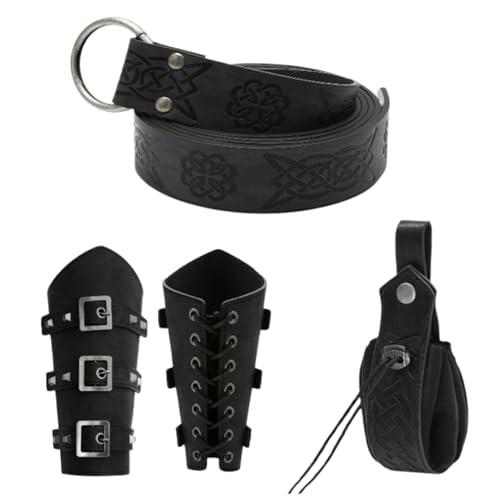 Doiyislem Renaissance Accessoires Herren, Mittelalterlicher Festival Gürteltasche, Leder Hüfttasche Thementasche Für Cosplay Zubehör Renaissance Festtage von Doiyislem