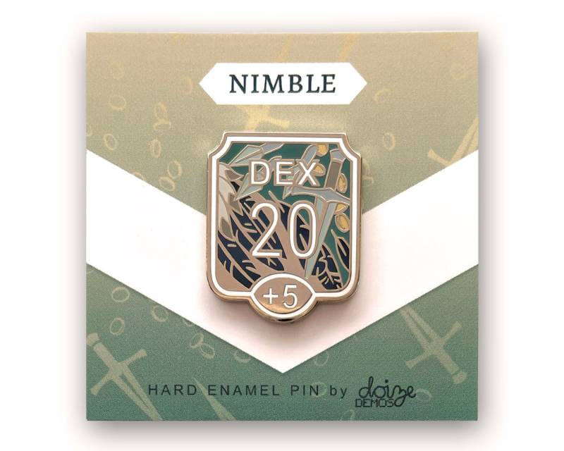 Geschick+5 Nimble - Aability Score Serie Hard Emaille Pin von DoizeDemos