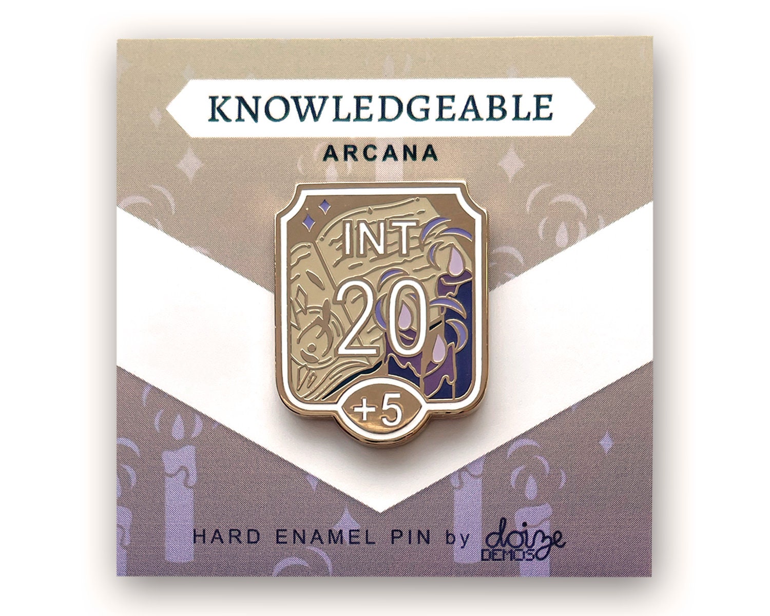 Intellekt+5 Wissend, Arcana - Aability Score Series Hard Emaille Pin Intellekt+5 Wissend, Arcana - Aability Score Series Hard Emaille Pin von DoizeDemos