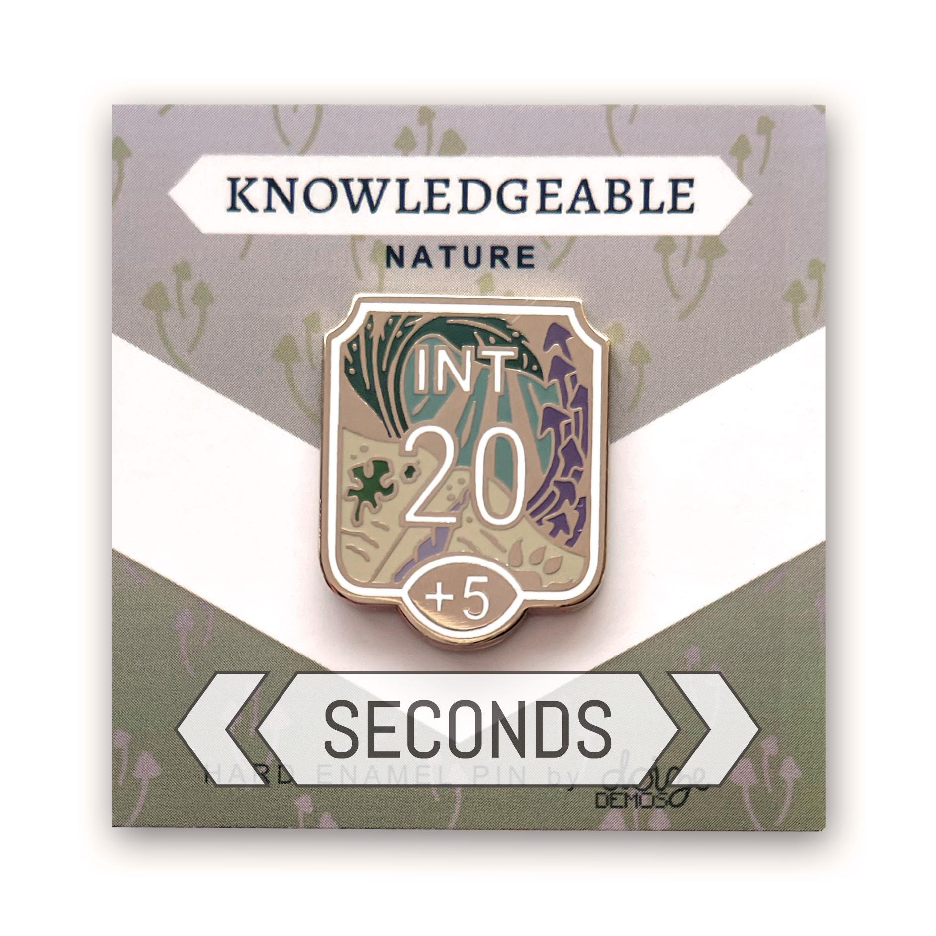 Seconds Intellekt+5 Wissend, Nature - Aability Score Series Hard Emaille Pin Seconds Intellekt+5 Wissend, Nature - Aability Score Series Hard Emaille Pin von DoizeDemos