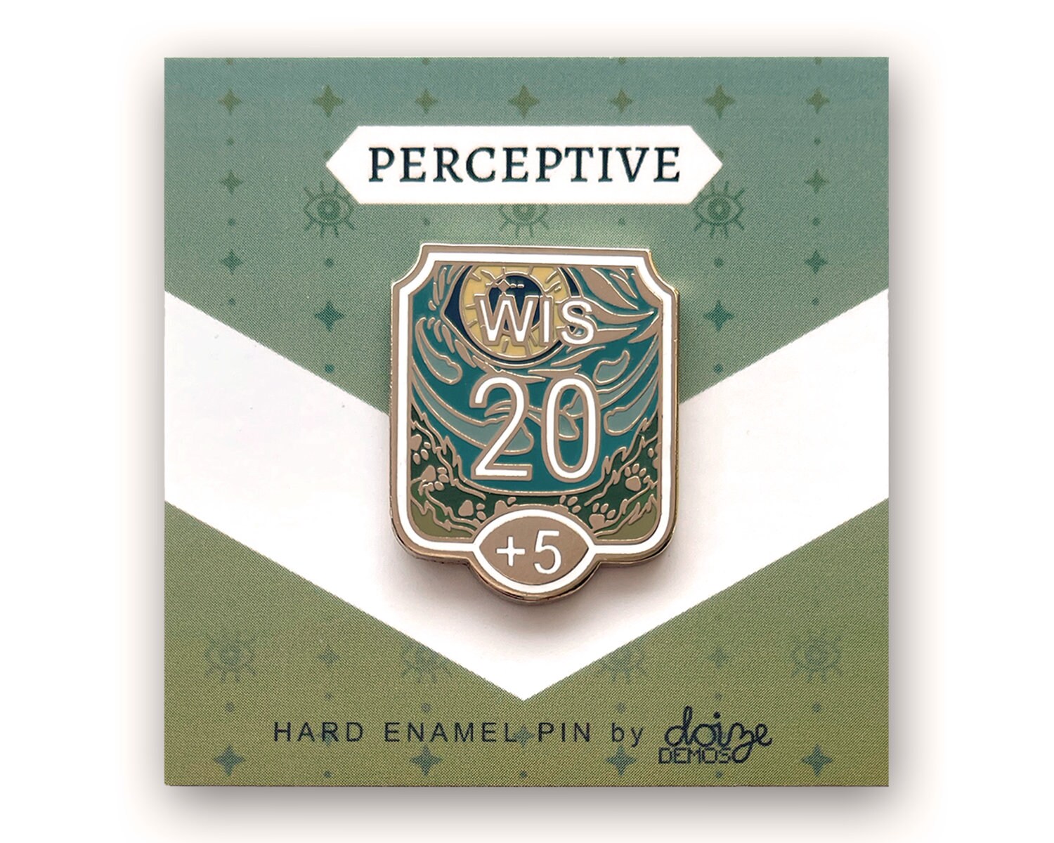 Wisdom+5 Perceptive - Aability Score Series Hard Emaille Pin Wisdom+5 Perceptive - Aability Score Series Hard Emaille Pin von DoizeDemos