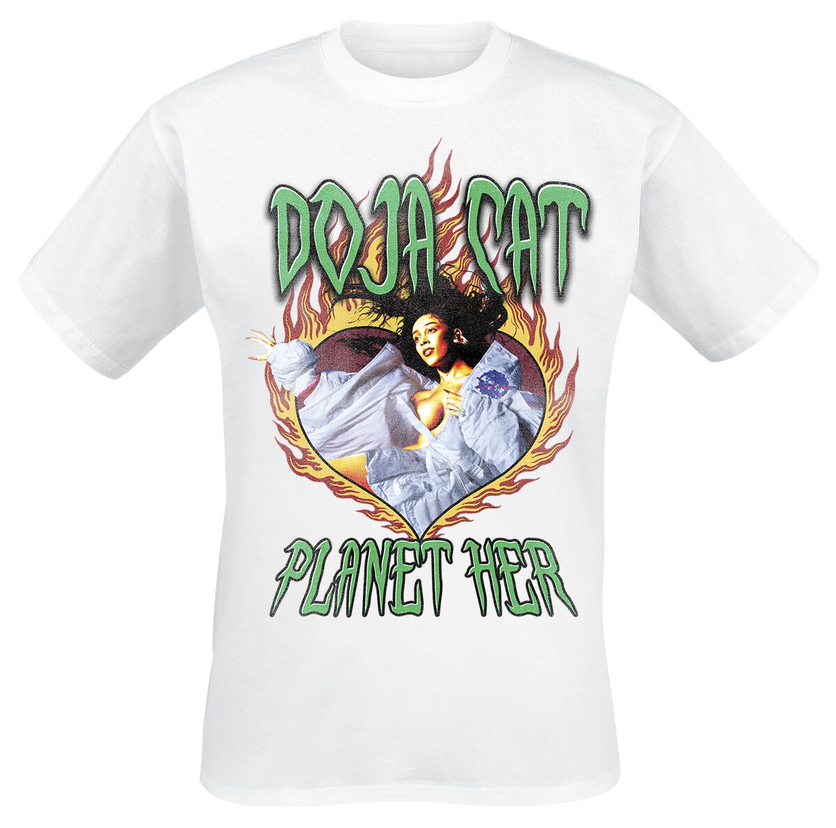 Doja Cat T-Shirt - Planet Her Lightning - S bis XL - für Männer - Größe L - weiß  - Lizenziertes Merchandise! von Doja Cat