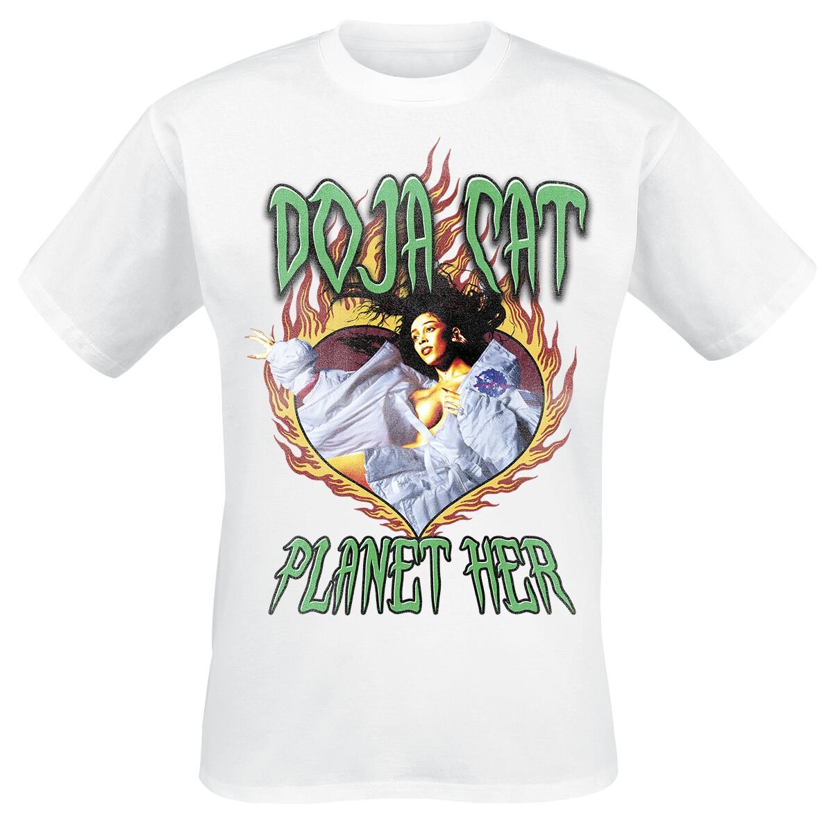 Doja Cat T-Shirt - Planet Her Lightning - S bis XL - für Männer - Größe M - weiß  - Lizenziertes Merchandise! von Doja Cat