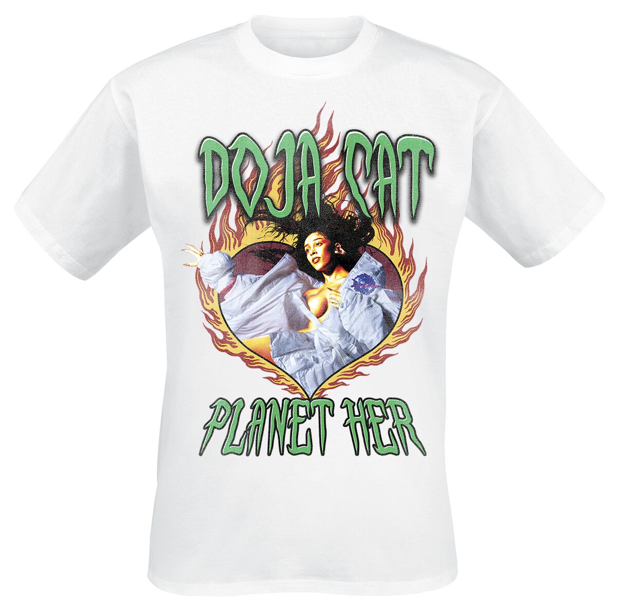 Doja Cat T-Shirt - Planet Her Lightning - S bis XL - für Männer - Größe S - weiß  - Lizenziertes Merchandise! von Doja Cat