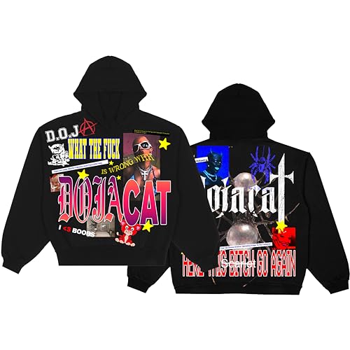 Doja Cat Unisex Official The Scarlet Tour Merch Hoodie Sweatshirt, Schwarz, Large von Doja Cat
