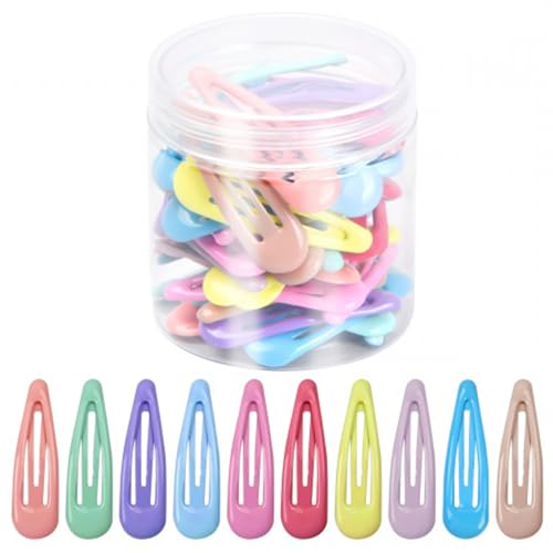 Dokeno 60 Stück Haarspangen Mädchen, 10 Farben Kinderhaarspange Mädchen Kinder Haarklammern Bunte Metall Mädchen Haarschmuck Haarspangen Baby für Kinder Mädchen Damen Kleinkinder von Dokeno