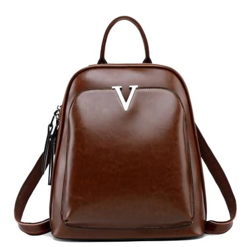 DokinReich Echtes Leder Rucksack Damen Umhängetasche für Frauen Mode Elegant Designer Damen Daypack Convertible Schultertasche Frauen von DokinReich