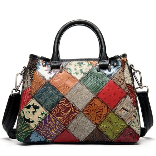 Damen Handtaschen Shopper Lederhandtasche Schultertasche Umhängetasche Hobo Damen Taschen für Damen Tote Tasche mit Reißverschluss von DokinReich