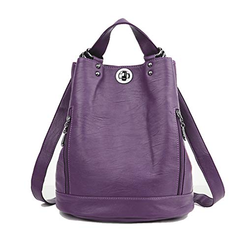 Mode Damen Rucksack Klein Damentasche PU Leder Schultertasche Rucksacktasche Rucksäcke Frauen Rucksack 2 in 1 Multifunktionaler Rucksack von DokinReich