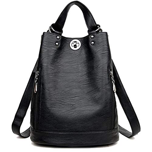 Mode Damen Rucksack Klein Damentasche PU Leder Schultertasche Rucksacktasche Rucksäcke Frauen Rucksack 2 in 1 Multifunktionaler Rucksack von DokinReich