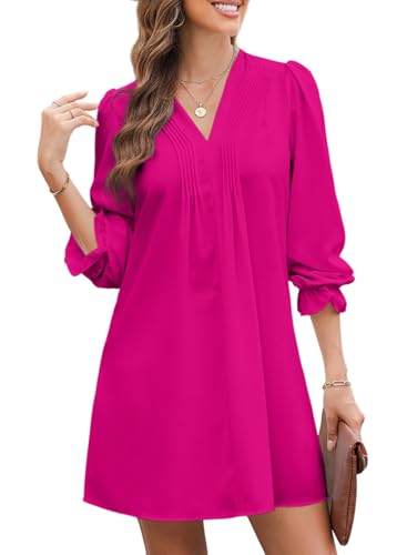 Dokotoo Kleid Damen Langarm Elegant Einfarbig A-Linien Rüschenärmel V-Ausschnitt Midikleid Partykleid Freizeitkleid Dating-Kleid Sommerkleider Rüschenkleid Rot M Dokotoo Kleid Damen Langarm Elegant Einfarbig A-Linien Rüschenärmel V-Ausschnitt Midikleid Partykleid Freizeitkleid Dating-Kleid Sommerkleider Rüschenkleid Rot M von Dokotoo