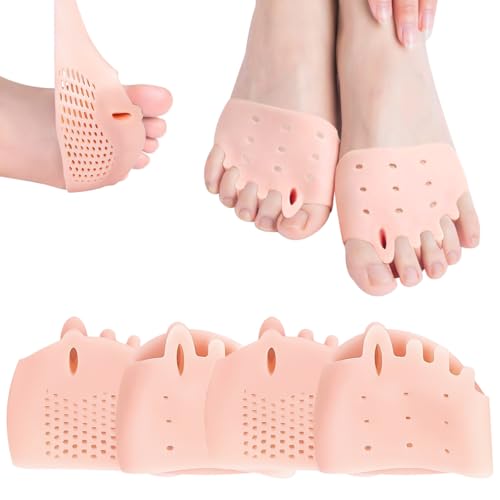 2 Paar Wiederholbare Zehentrenner Silikon,Zehentrenner Damen Silikon,Hallux Valgus Zehenspreizer,Zehenspreizer für Alle Zehen,Atmungsaktiv Weich,um Ballenzehen,Hammerzehen,Hallux Valgus zu Lindern von Doksvp